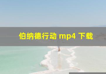 伯纳德行动 mp4 下载